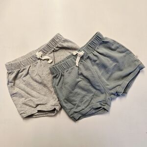 Little Planet Gray and Blue Baby Shorts 24M